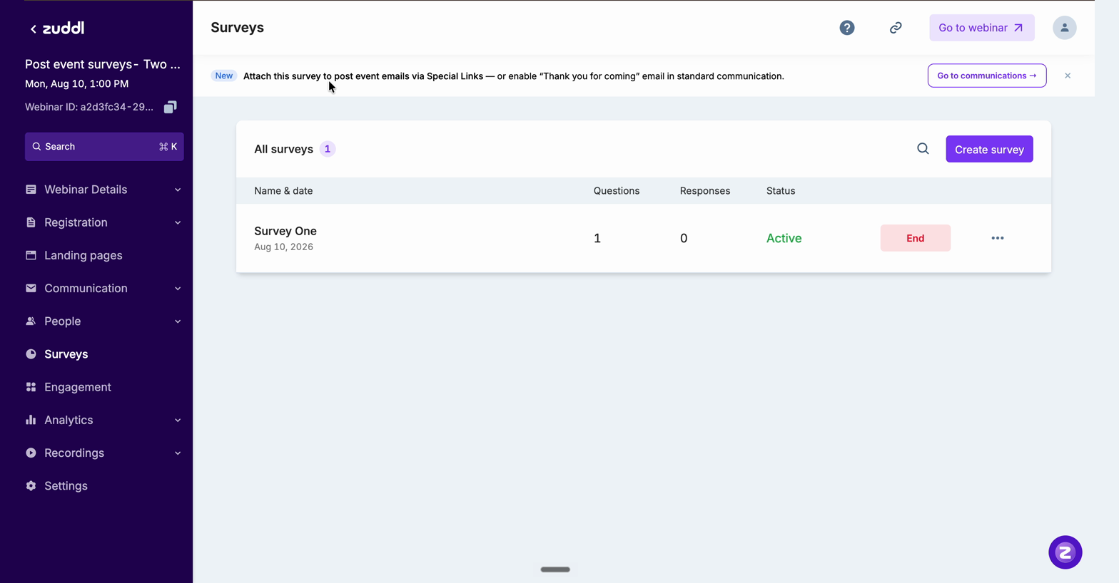 Banner for multiple active custom emails